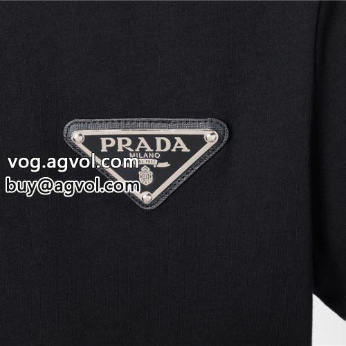 めちゃくちゃお得 プラダコピー 細身のシルエット 2022  PRADAコピー 2色可選  半袖Tシャツ-4