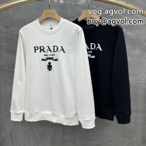  程よい光沢感がある 大人っぼい 2022 プラダコピー パーカー PRADAコピー  2色可選     