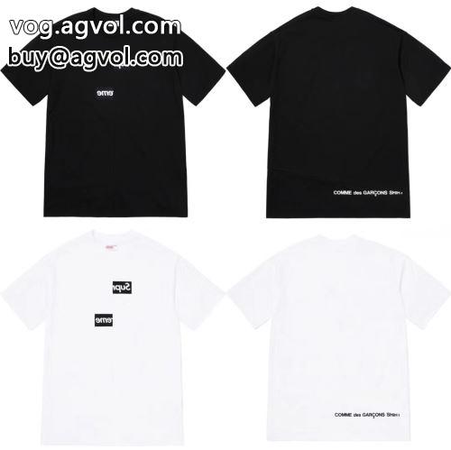 SUPREMEコピー 2022  肌触りの気持ちい? シュプリーム コピー 2色可選 半袖Tシャツ Split Box Logo Tee 18FW