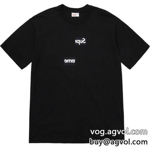 SUPREMEコピー 2022  肌触りの気持ちい? シュプリーム コピー 2色可選 半袖Tシャツ Split Box Logo Tee 18FW