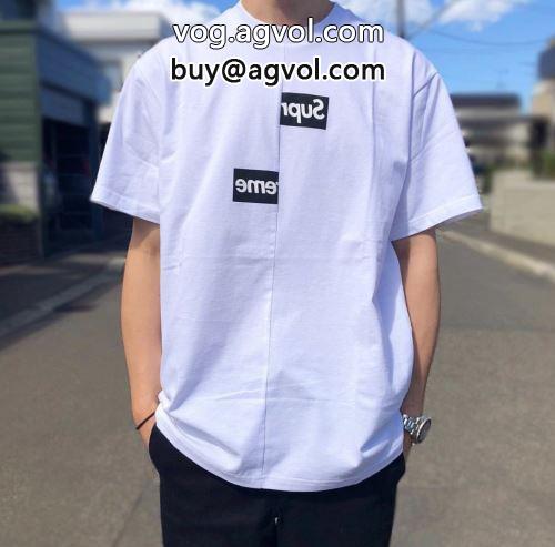 SUPREMEコピー 2022  肌触りの気持ちい? シュプリーム コピー 2色可選 半袖Tシャツ Split Box Logo Tee 18FW