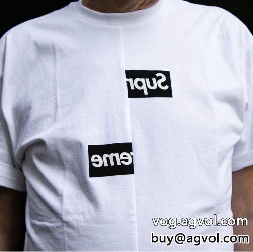 SUPREMEコピー 2022  肌触りの気持ちい? シュプリーム コピー 2色可選 半袖Tシャツ Split Box Logo Tee 18FW
