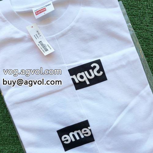 SUPREMEコピー 2022  肌触りの気持ちい? シュプリーム コピー 2色可選 半袖Tシャツ Split Box Logo Tee 18FW