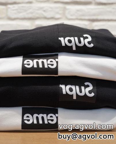 SUPREMEコピー 2022  肌触りの気持ちい? シュプリーム コピー 2色可選 半袖Tシャツ Split Box Logo Tee 18FW