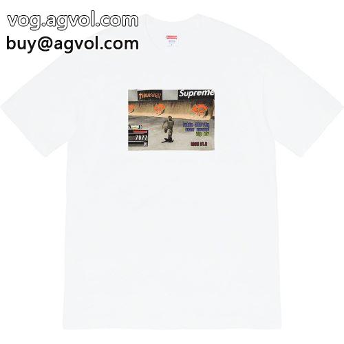 特別人気感謝SALE2022 2色可選 半袖Tシャツ Supreme 21FW Thrasher Game Tee シュプリーム コピー SUPREMEコピー