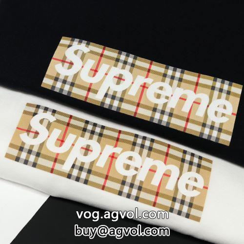 2022 愛らしさ抜群 2色可選 Supreme 22SS Burberry Box Logo Tee BBR シュプリーム コピー！ SUPREMEコピー 半袖Tシャツ图