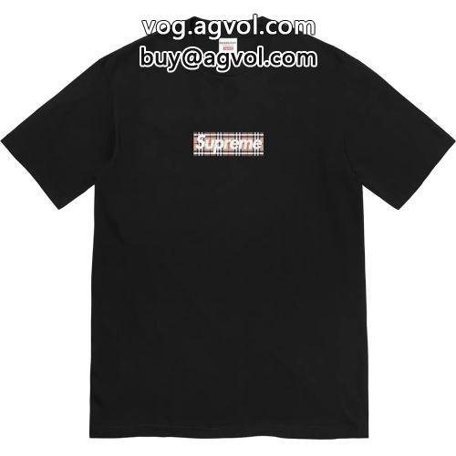 2022 愛らしさ抜群 2色可選 Supreme 22SS Burberry Box Logo Tee BBR シュプリーム コピー！ SUPREMEコピー 半袖Tシャツ