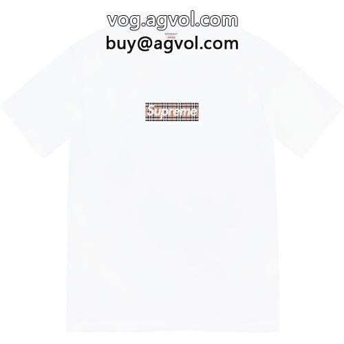 2022 愛らしさ抜群 2色可選 Supreme 22SS Burberry Box Logo Tee BBR シュプリーム コピー！ SUPREMEコピー 半袖Tシャツ