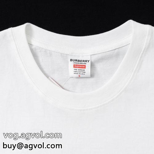 2022 愛らしさ抜群 2色可選 Supreme 22SS Burberry Box Logo Tee BBR シュプリーム コピー！ SUPREMEコピー 半袖Tシャツ