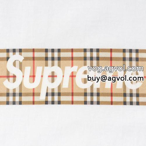 2022 愛らしさ抜群 2色可選 Supreme 22SS Burberry Box Logo Tee BBR シュプリーム コピー！ SUPREMEコピー 半袖Tシャツ