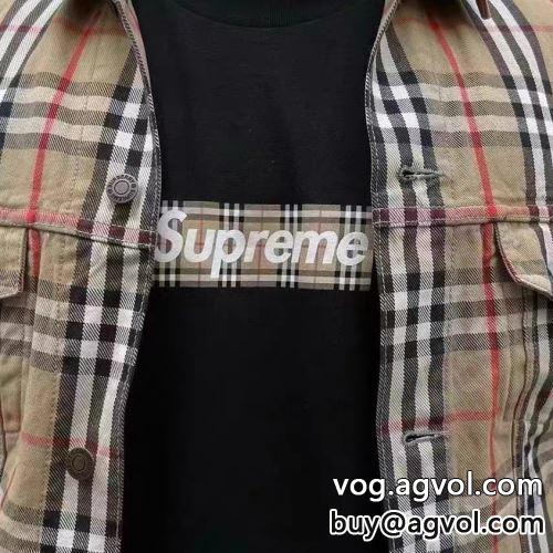 2022 愛らしさ抜群 2色可選 Supreme 22SS Burberry Box Logo Tee BBR シュプリーム コピー！ SUPREMEコピー 半袖Tシャツ