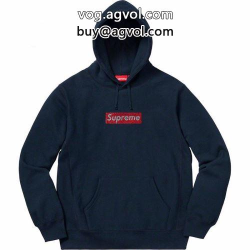 パーカー シュプリーム コピー Supreme Swarovski Box Logo Hoodie SUPREMEコピー 4色可選 2022 モデル大絶賛♪