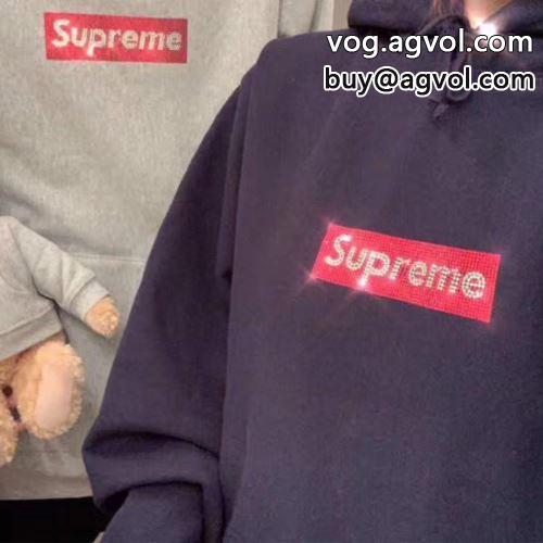 パーカー シュプリーム コピー Supreme Swarovski Box Logo Hoodie SUPREMEコピー 4色可選 2022 モデル大絶賛♪