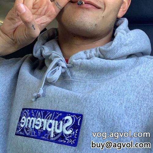 8色可選 2022 パーカー シュプリーム コピー 入手困難 SUPREME Bandana Box Logo Hooded Sweatshirt SUPREMEコピー
