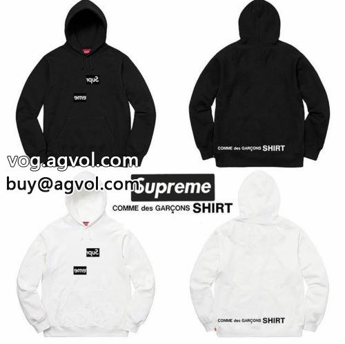 パーカー SUPREMEコピー 2色可選 2022 Supreme x CDG 18FW Split Box Logo Hooded Sweatshirt  シュプリーム コピー お洒落自在