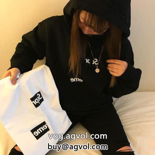 パーカー SUPREMEコピー 2色可選 2022 Supreme x CDG 18FW Split Box Logo Hooded Sweatshirt  シュプリーム コピー お洒落自在