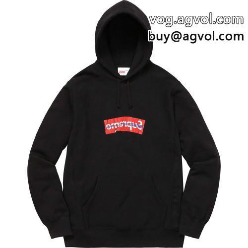 コスパ最高のプライス 2色可選 2022 パーカー Supreme X CDG Box Logo Sweatshirt シュプリーム コピー SUPREMEコピー