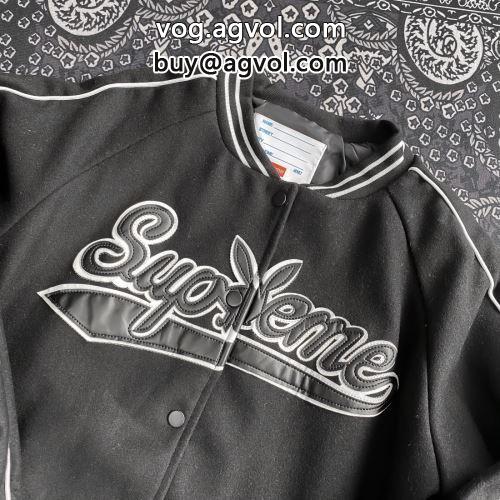 シュプリーム コピー Supreme  Playboy  Wool Varsity Jacket 2022 SUPREMEコピー  大人キレイに仕立てる  ブルゾン