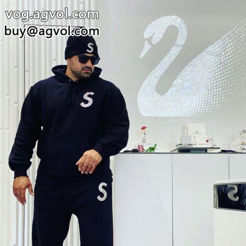 パーカー シュプリーム コピー SUPREME X SWAROVSKI S LOGO HOODED SWEATSHIR SUPREMEコピー 2色可選 2022