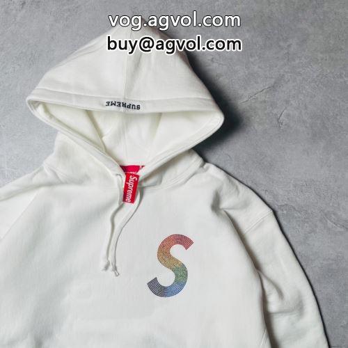 パーカー シュプリーム コピー SUPREME X SWAROVSKI S LOGO HOODED SWEATSHIR SUPREMEコピー 2色可選 2022