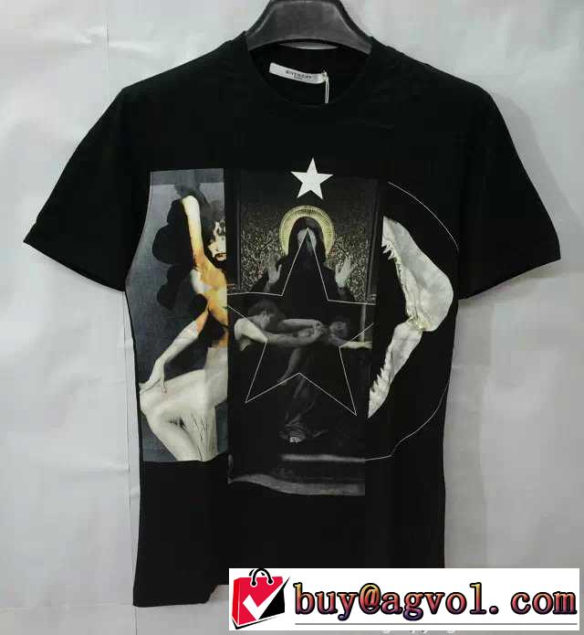 お洒落な　2015春夏  GIVENCHY ジバンシー 半袖Tシャツ 男女兼用