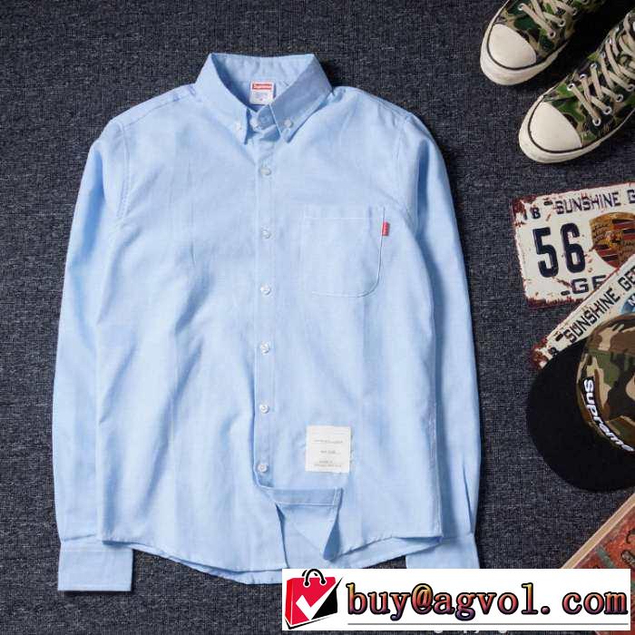 高級感たっぷり 2015秋冬 supreme シュプリーム 保温性に溢れる長袖シャツ 4色可選