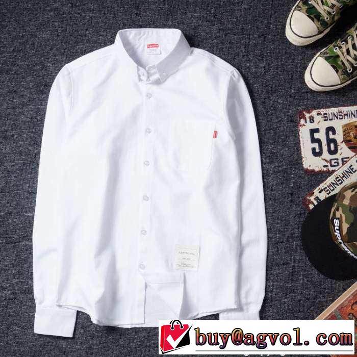 高級感たっぷり 2015秋冬 supreme シュプリーム 保温性に溢れる長袖シャツ 4色可選
