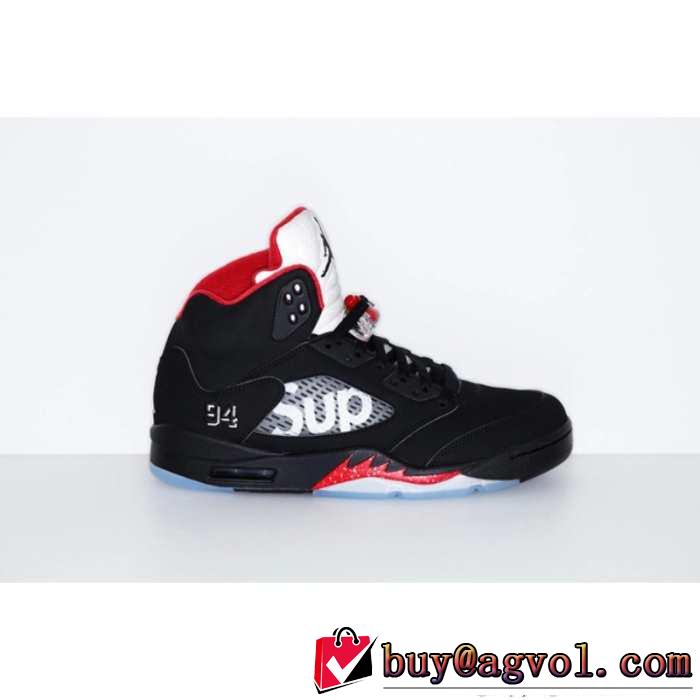 大人気　2015秋冬 supreme x air jordan 5 快適　ランニングシューズ 3色可選