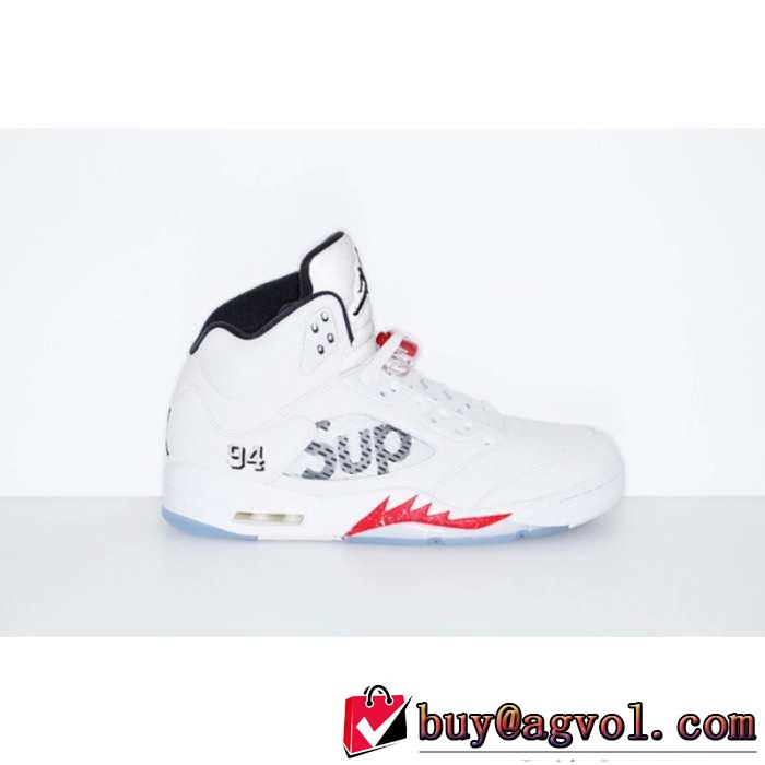 大人気　2015秋冬 supreme x air jordan 5 快適　ランニングシューズ 3色可選