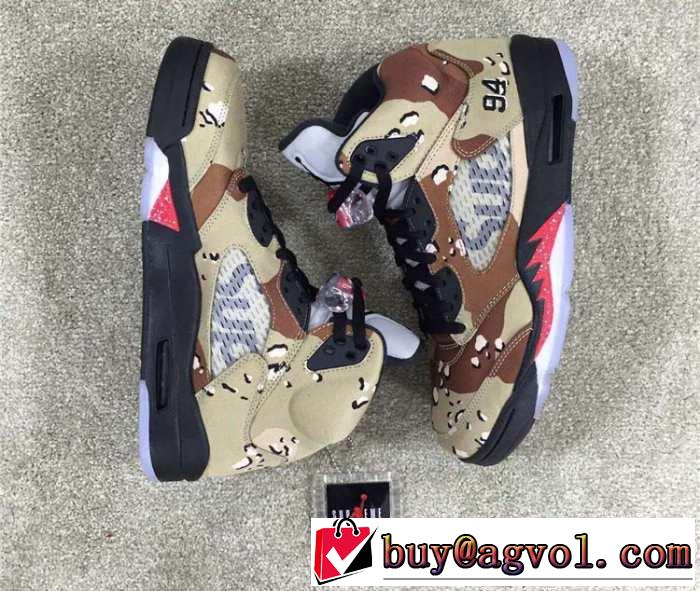 大人気　2015秋冬 supreme x air jordan 5 快適　ランニングシューズ 3色可選