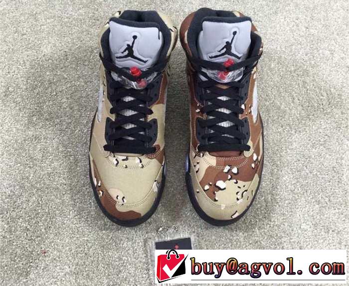 大人気　2015秋冬 supreme x air jordan 5 快適　ランニングシューズ 3色可選