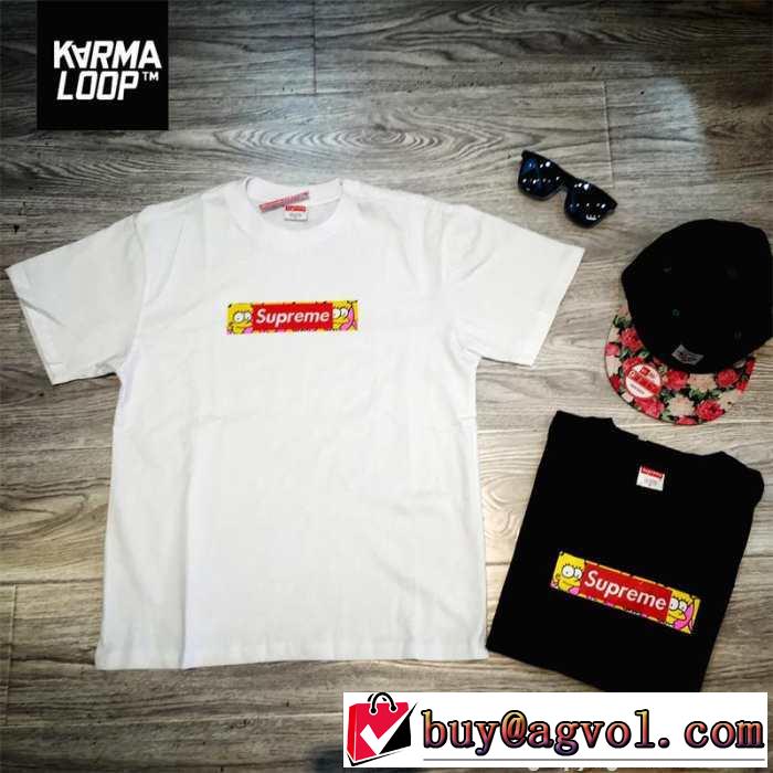 美品　SALE開催 2015春夏 SUPREME シュプリーム 半袖Tシャツ 2色可選