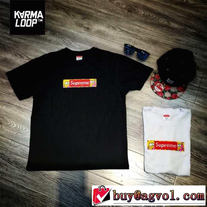美品　SALE開催 2015春夏 SUPREME シュプリーム 半袖Tシャツ 2色可選