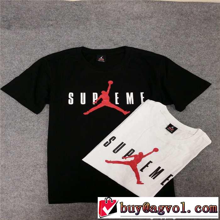 大人気 2015 supreme x air jordan 特別なデザイン　半袖tシャツ 2色可選