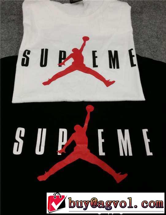 大人気 2015 supreme x air jordan 特別なデザイン　半袖tシャツ 2色可選