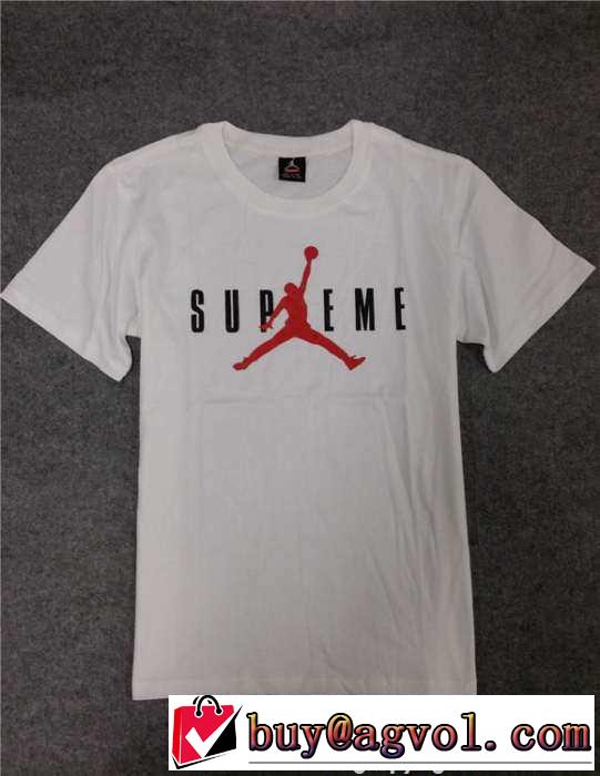 大人気 2015 supreme x air jordan 特別なデザイン　半袖tシャツ 2色可選