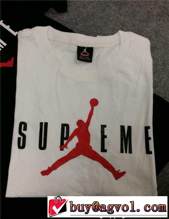大人気 2015 supreme x air jordan 特別なデザイン　半袖tシャツ 2色可選