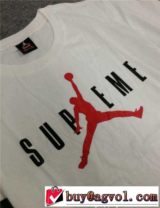 大人気 2015 supreme x air jordan 特別なデザイン　半袖tシャツ 2色可選