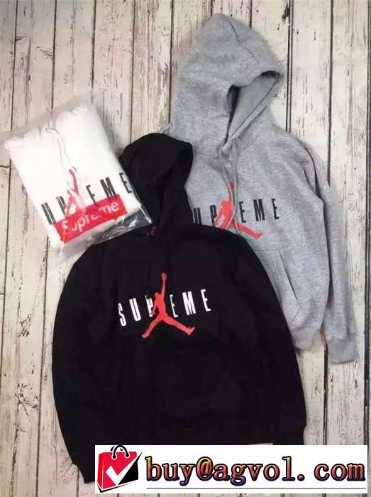 完売品　2015秋冬 Supreme x Air Jordan　耐久性ある プルオーバーパーカー 男女兼用 3色可選