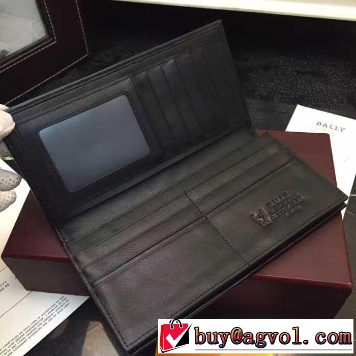 収納できる　bally 滑らかなバリー シンプルな機能性　長財布