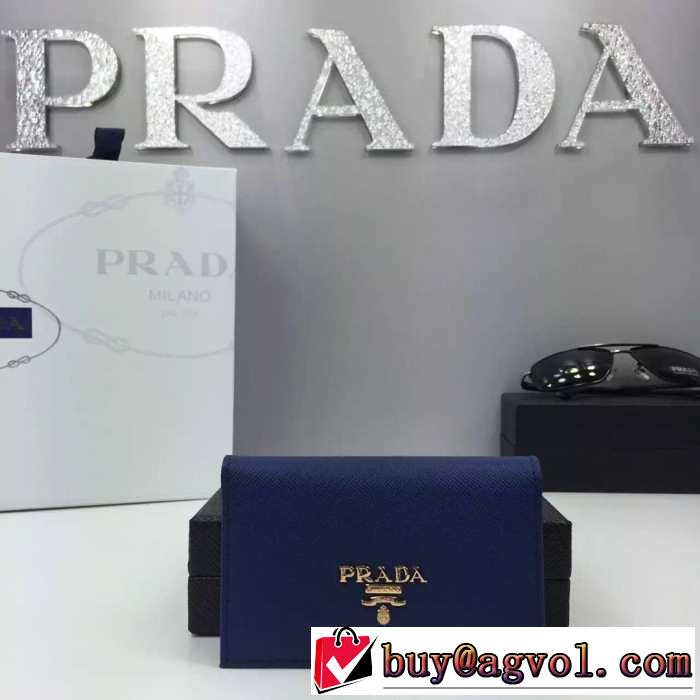 格安　秋冬 PRADA プラダ カード入れ付 小銭入れ　収納できる財布 6色可選