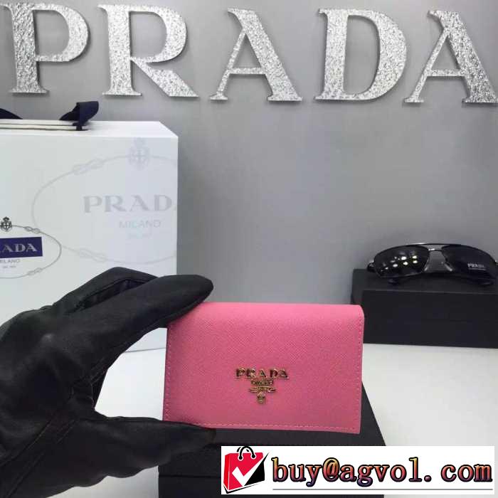 格安　秋冬 PRADA プラダ カード入れ付 小銭入れ　収納できる財布 6色可選