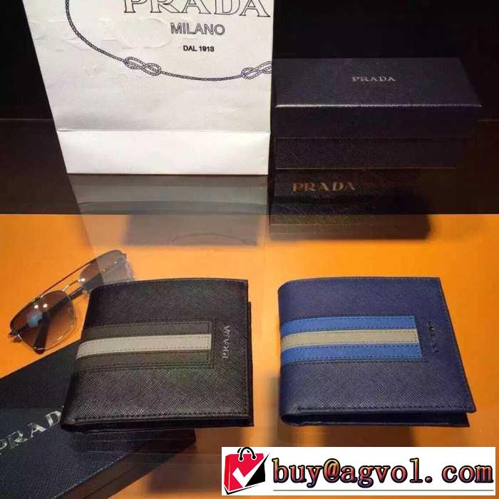 気品に溢れた　秋冬 prada プラダ 最高級の革を使用した　財布 2色可選