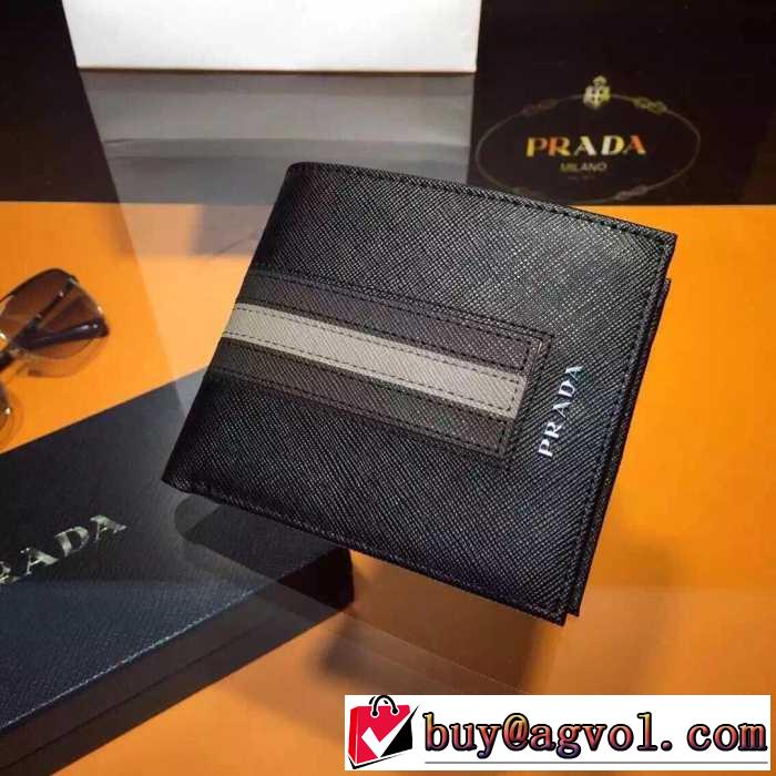 気品に溢れた　秋冬 prada プラダ 最高級の革を使用した　財布 2色可選