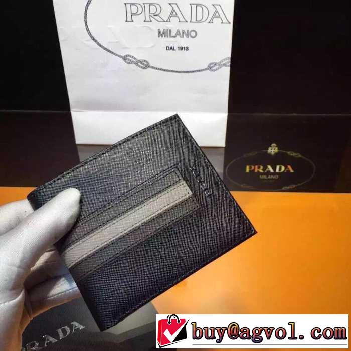 気品に溢れた　秋冬 prada プラダ 最高級の革を使用した　財布 2色可選