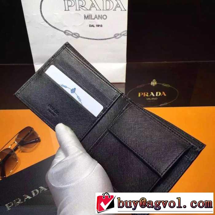気品に溢れた　秋冬 prada プラダ 最高級の革を使用した　財布 2色可選