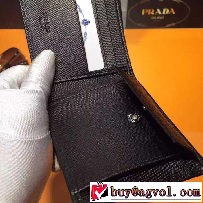 気品に溢れた　秋冬 prada プラダ 最高級の革を使用した　財布 2色可選