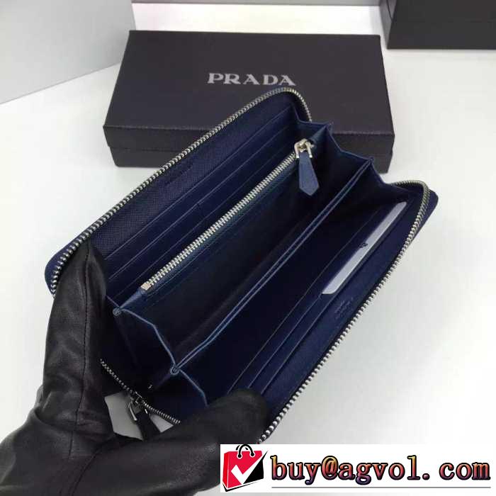 収納力を誇る　今季　秋冬 prada プラダ ビジネスケース 最大の魅力　長財布 2色可選