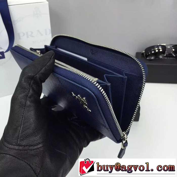 収納力を誇る　今季　秋冬 prada プラダ ビジネスケース 最大の魅力　長財布 2色可選