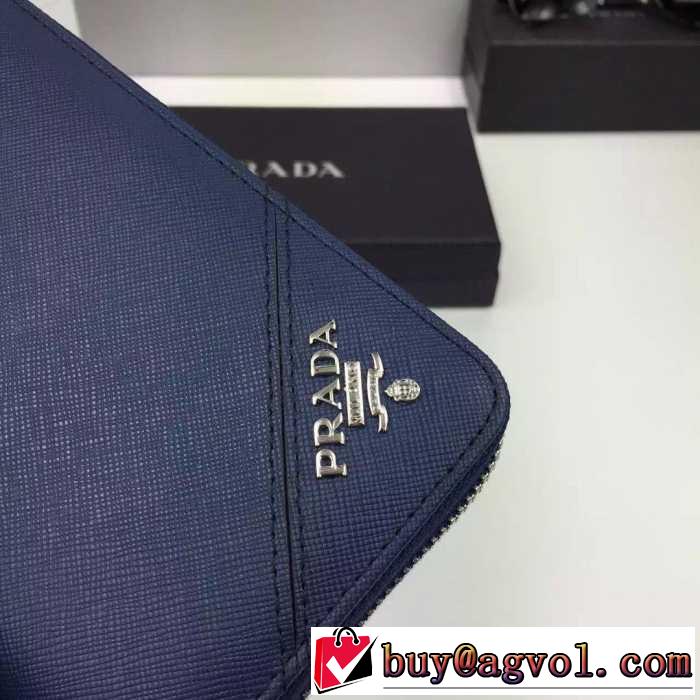 収納力を誇る　今季　秋冬 prada プラダ ビジネスケース 最大の魅力　長財布 2色可選